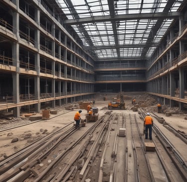 Completed modern infrastructure project with clear blue sky in Bengaluru.