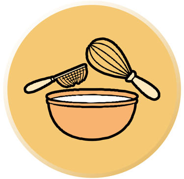 Icono de utensilios de pastelería