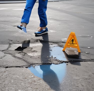 man looking at portraits