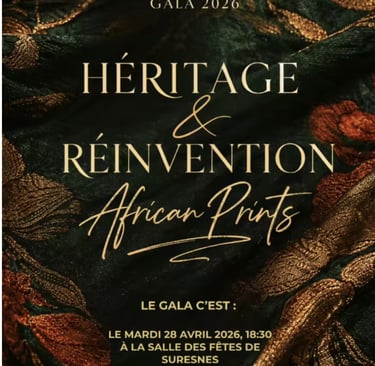 Affiche officielle Gala étudiants Afrique FEAC 2026 Héritage et Réinvention