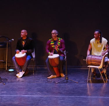 Joueurs de djembé collectif UBUNTU Gala étudiants Afrique FEAC 2026