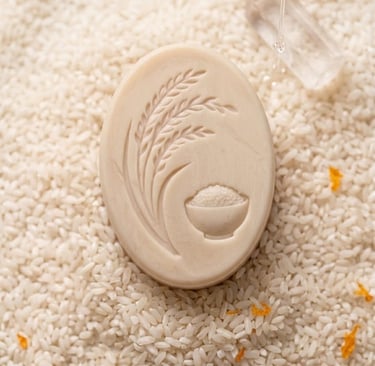 “Rice soap is carefully manufactured using natural rice extracts to provide gentle skincare.