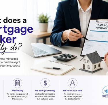Mortgage broker explaining home loan options