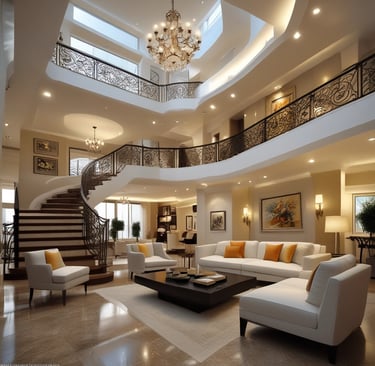 photo of white staircase