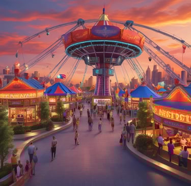 A luxurious penthouse with panoramic city views.