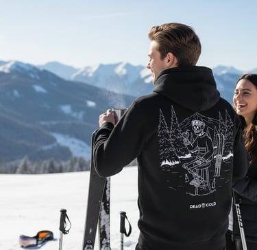 Dead Cold ski brand après-ski lifestyle in the mountains