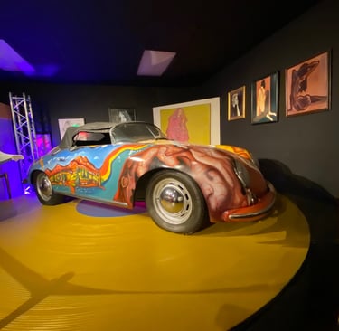 Janis Joplin Porsche in the Museum of the gulf coast