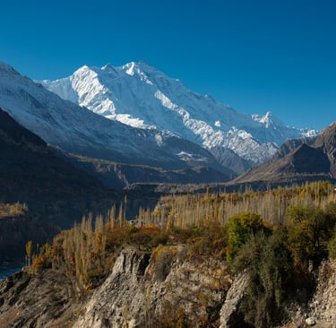 Rakaposhi mountain in hunza valley