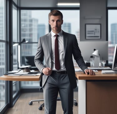 Team collaborating around a laptop with colorful sales funnel graphics on screen.