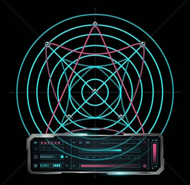 A digital audio signal processing visualization tool illustrating phase alignment.