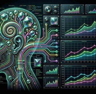 Ultra-high-resolution technical visualization blueprint of reverse psychoacoustic masking mechanics.