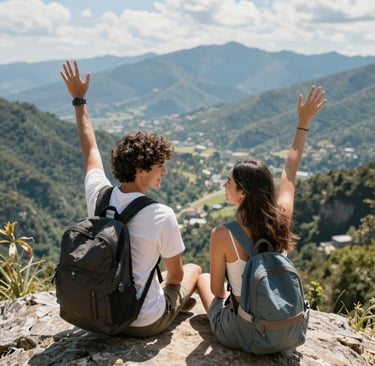 the word travel spelled with scrabbles on a wooden table