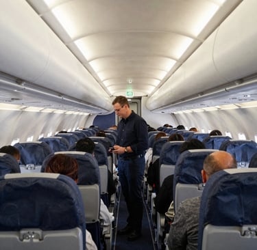 white Airfast airplane on parking