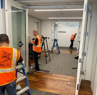 Walsh Doors workers on Samsung project