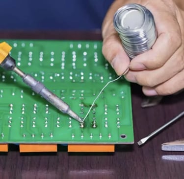 Lead-free solder application on electronic circuit board