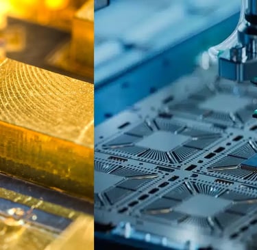 Wire bonding and flip-chip semiconductor packaging comparison