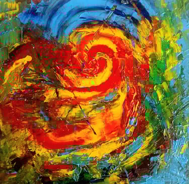 Naada Oil on Canvas Painting by Anuragk Gupta