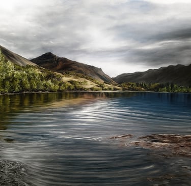 Solitare Oil on Canvas Painting by Anuragk Gupta