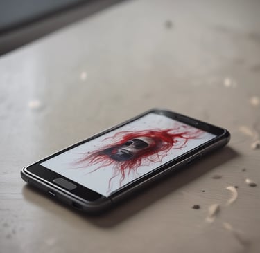 a computer with a white screen sitting on a table