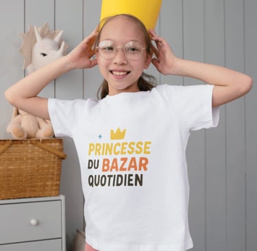 a little girl wearing a princess outfit and a crown