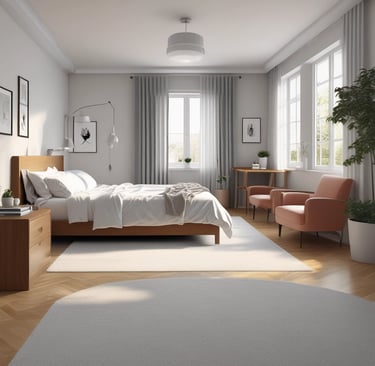 A sparkling clean kitchen countertop with gleaming appliances.