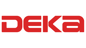 Red DEKA company logo in a bold, modern sans-serif font against a white background.