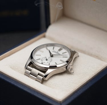 Behind-the-scenes shot of the Atelier Lumina workshop with artisans carefully crafting garments.