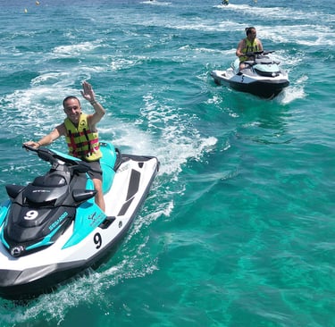 randonnées jetski avec moniteur au départ de ampelonne