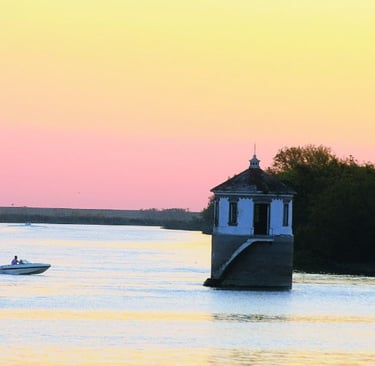 Rio parana, victoria entre rios atardecer