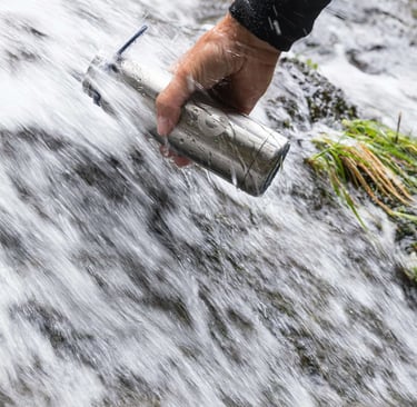 Image of getting water in the wilderness