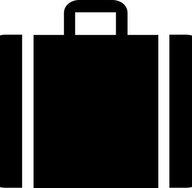 Maletin color negro icono