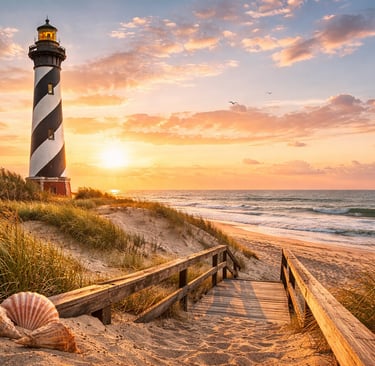 Cape Hatteras Lighthouse at Sunset
