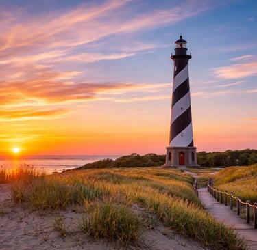 Outer Banks Lighthouse Sunrise Image