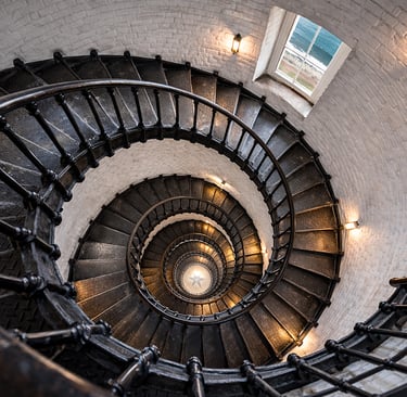 Spiral Staircase of Cape Lookout Lighthouse