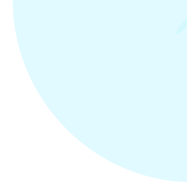 A minimalist slate blue curved geometric shape graphic on a solid black background.