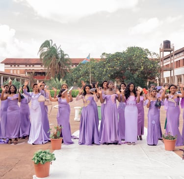 Elèves finalistes de la section scientifique lors de la messe de clôture le 27 Mai 2025, Lycée Wima