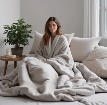 Wrapped in peace, weighted blanket for anxiety