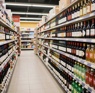 Bright and airy shot of stacked glass jars filled with organic grains and legumes.