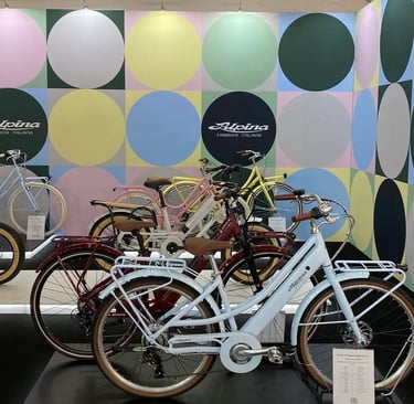 Custom Alpina Bike exhibition stand built by World Expo Pro at Eurobike Frankfurt. (