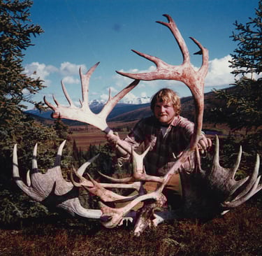 Premier trophy caribou harvest from a remote A&L Outdoors Alaskan expedition.