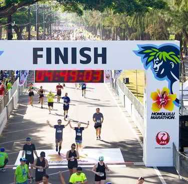 Honolulu Marathon Finish Line
