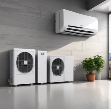 Technician repairing an IFB air conditioner at a customer's home in Namakkal.