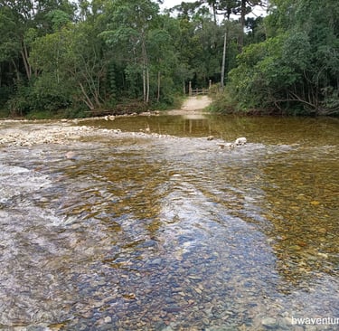 Água cristalina na Vargem do Braço