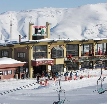 a ski lift in the snow with a ski lift el colorado chile
