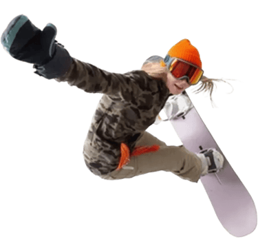 a snowboarder in camouflage gear is shown here