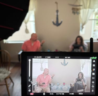 Behind-the-scenes filming during a Fear Fame Arts Foundation production workshop.