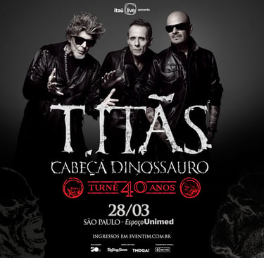 O Grito de Inconformismo: Titãs estreiam turnê de 40 anos do "Cabeça Dinossauro" em SP