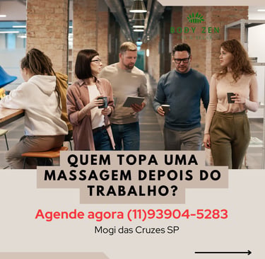 Massagem relaxante e terapeutica para empresas, e funcionarios felizes quando ganham uma massagem