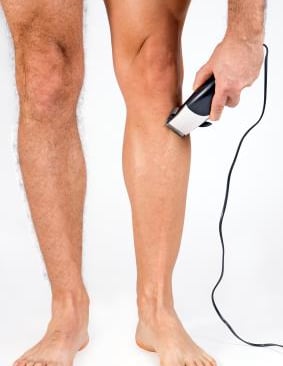 Depilação masculina de pernas