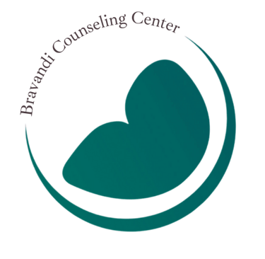 a green butterfly logo for Bravandi Counseling Center